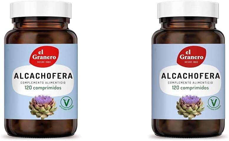El Granero Integral - Alcachofra - 600 g - 120 comprimidos - Feito à base de pó e extrato padronizado de folhas de alcachofra - Ajuda à digestão e ao controlo do peso