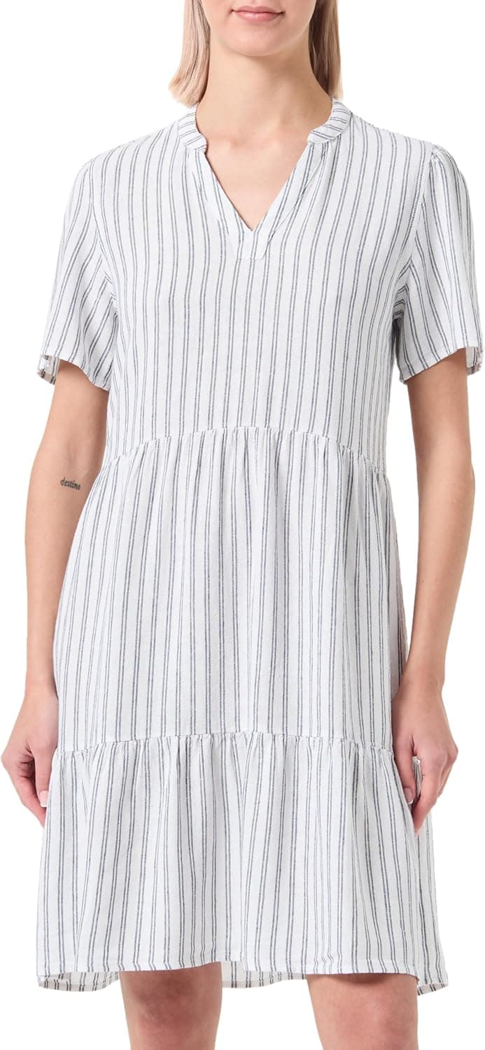 ONLY Onltiri-Caro S/S V-Neck Lin Dress CC Pnt Vestido para mulher