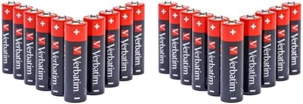 Verbatim - Pilhas (Bateria de uso único, AA, alcalino, cilíndrico, 1,5 V, 10 pilhas x 2