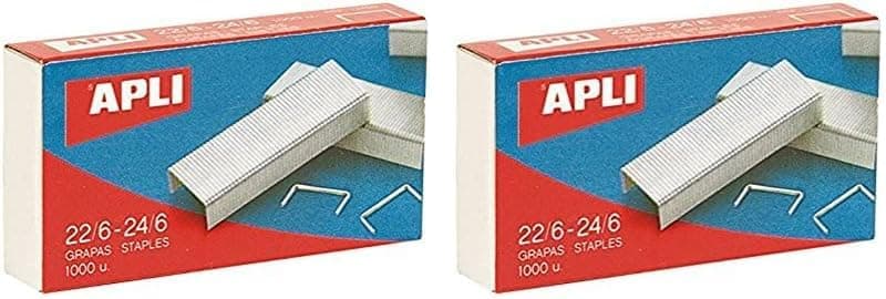 APLI 13469 - 2 Pacotes de 1000 agrafos, 22/6-24/6