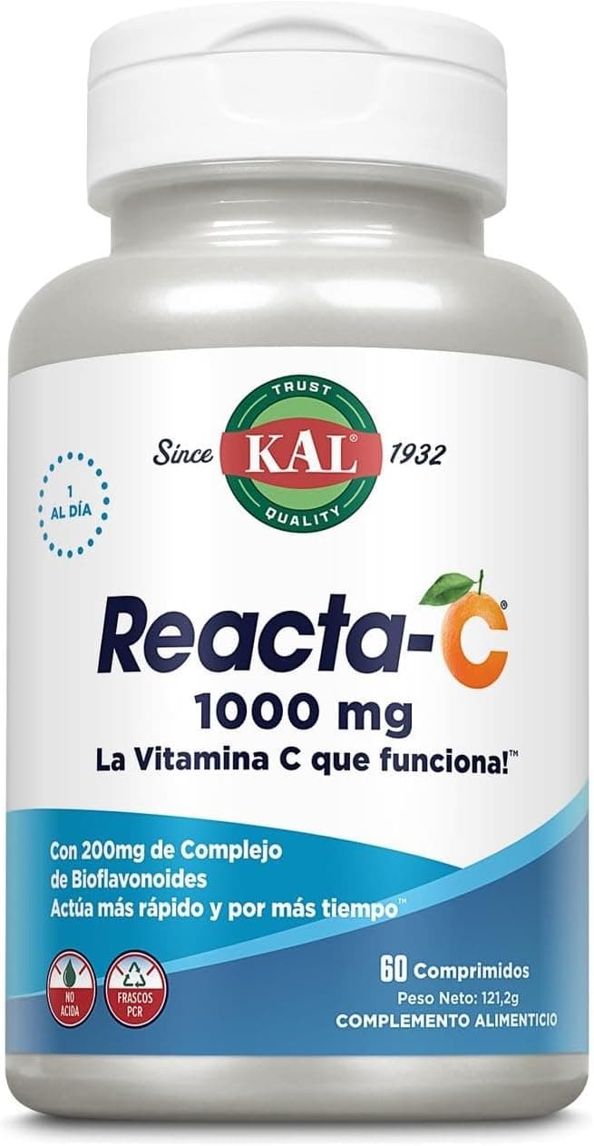 KAL Reata-C 1000 mg | Apto para veganos | 60 Tabletes | Ajuda o sistema imunitário