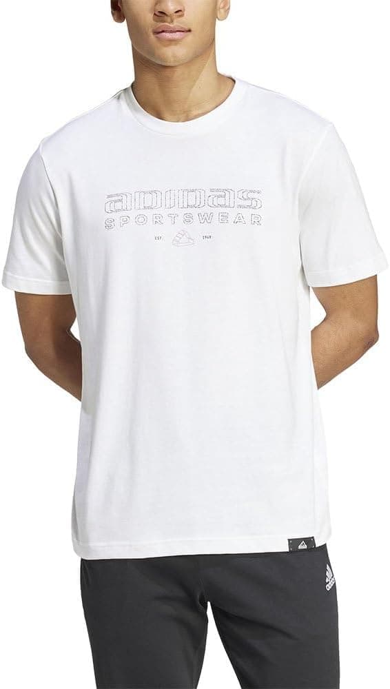 adidas Tech Linear Graphic T-shirt gráfica de manga curta para homem