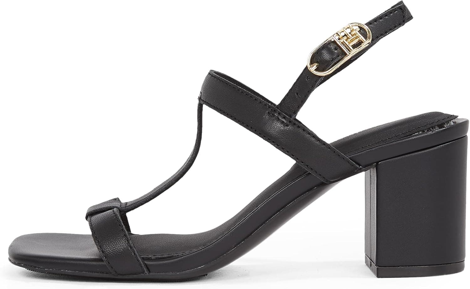 Tommy Hilfiger Leather Block Heel | Sandálias de salto em pele para mulher