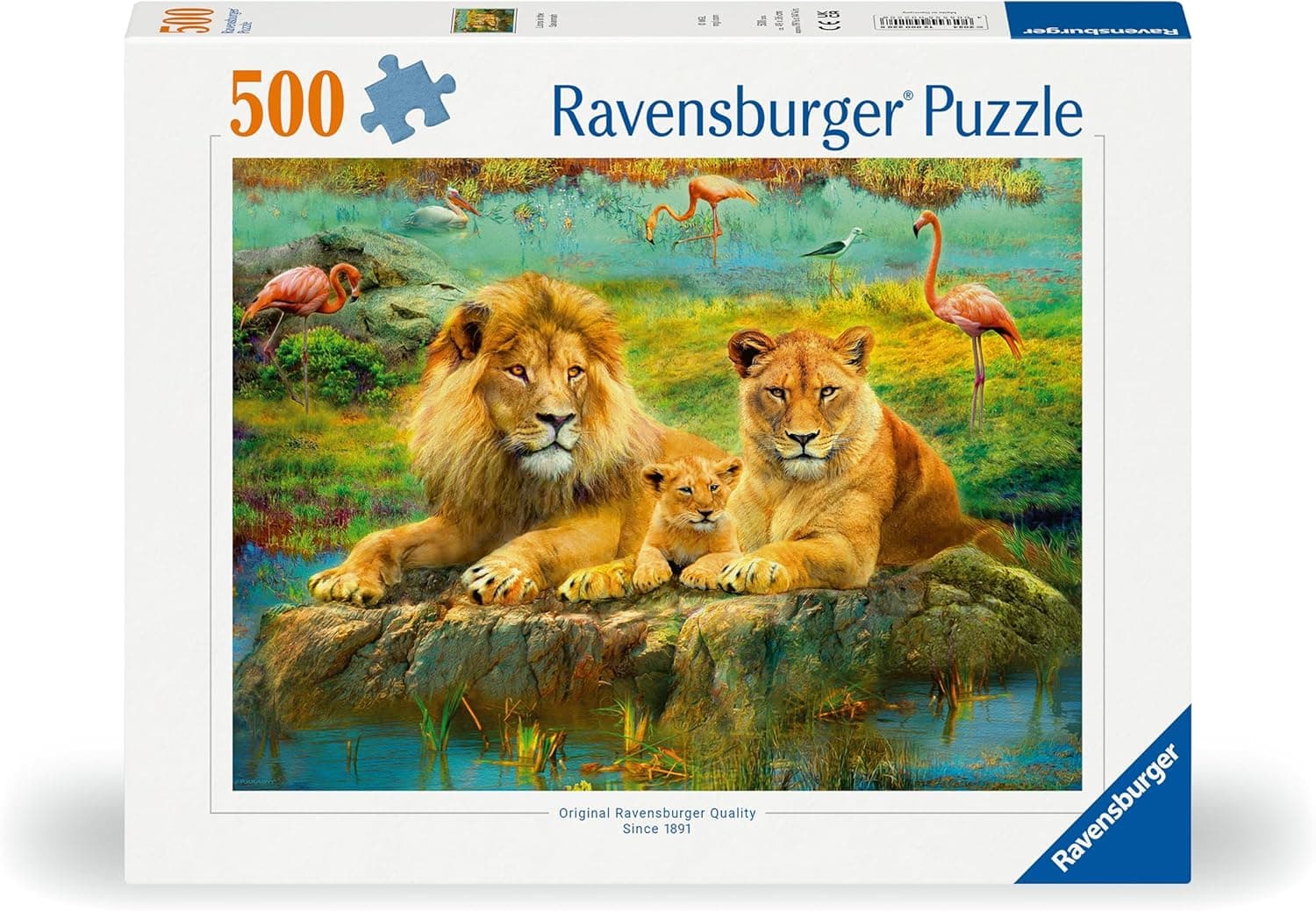 Ravensburger Puzzle 12000220-puzzle (500 peças, para adultos e crianças a partir de 10 anos, design de leão na lençol) (12000220)
