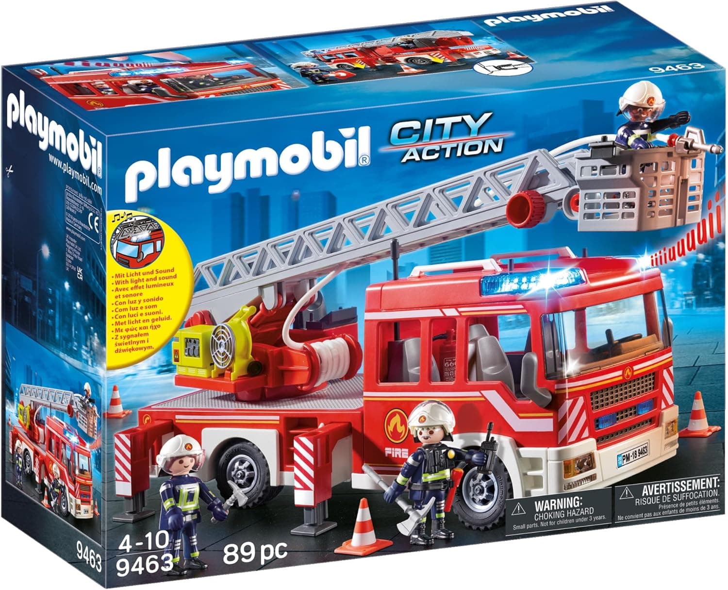 PLAYMOBIL City Action Camião de bombeiros com escada