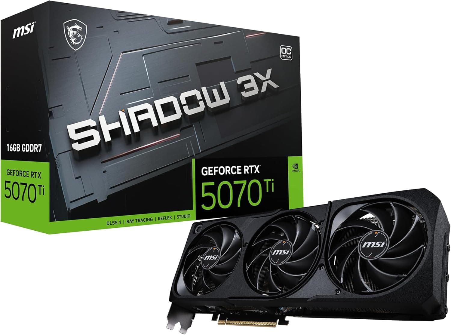 MSI GeForce RTX 5070 Ti 16G Shadow 3X OC Placa gráfica