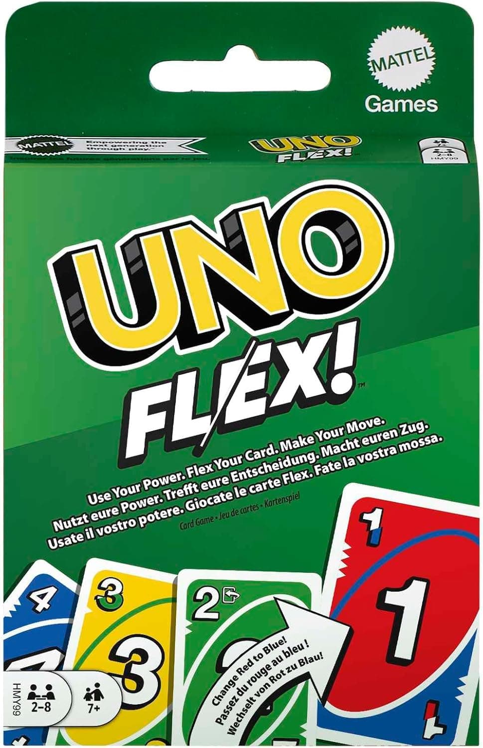 Mattel Games UNO Flex HMY99 | Jogo de cartas familiar para 2 a 8 jogadores a partir dos 7 anos
