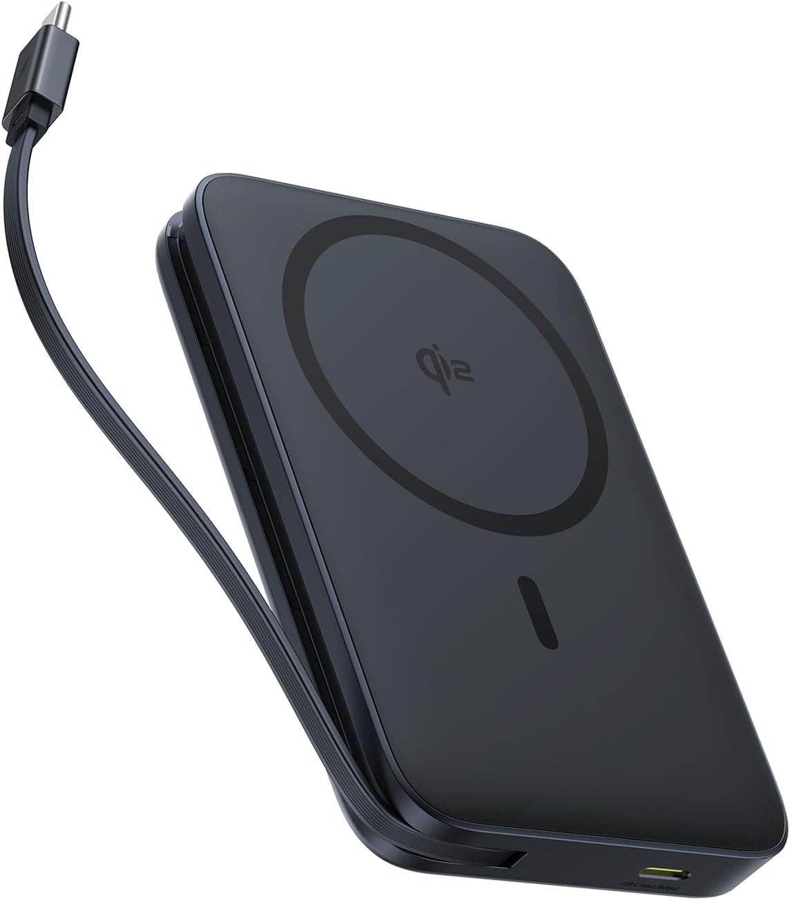 Baseus Picogo Qi2 | Power bank magnético 10000 mAh com carregamento sem fios 15 W e cabo USB-C integrado