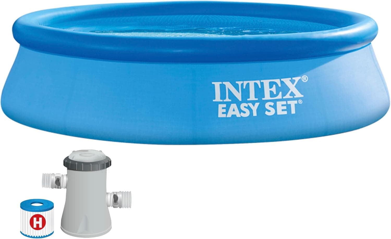 Intex 56007 piscina insuflável redonda Ø305x76 cm (3.853 L, com depuradora 1.250 L/h e filtro tipo H, para 3 pessoas)