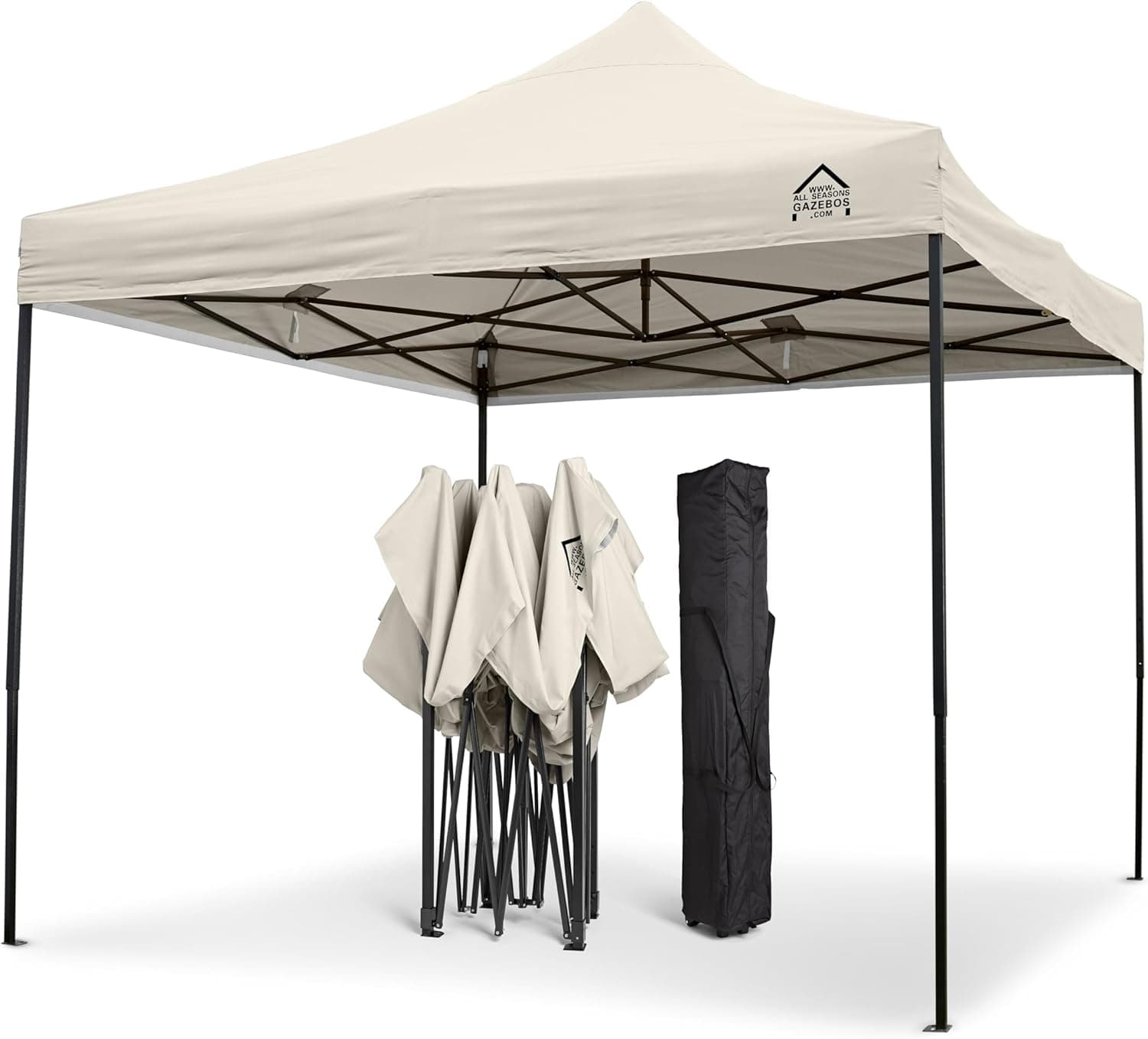 All Seasons Gazebos 3x3m | Tenda pop up impermeável para jardim cor creme