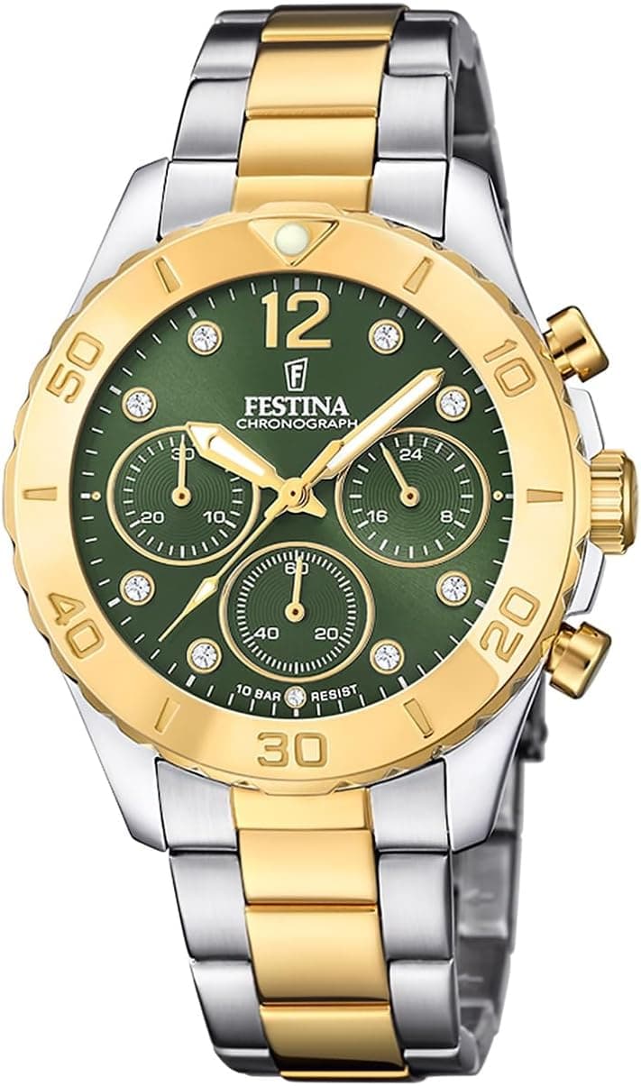 Festina F20604/2 | Relógio de pulso feminino em aço inoxidável com várias braceletes