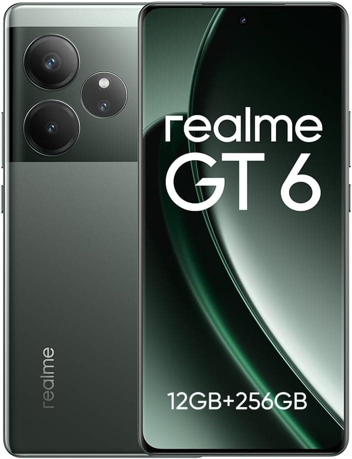 realme GT 6 Smartphone 5G, 12 GB + 256 GB telemóvel, Snapdragon 8s Gen 3,6,78" 120 Hz ecrã ultra-brilhante de 6000 nits, 50 MP LYT-808 OIS, 5500 mAh, Dual SIM Android 14, NFC