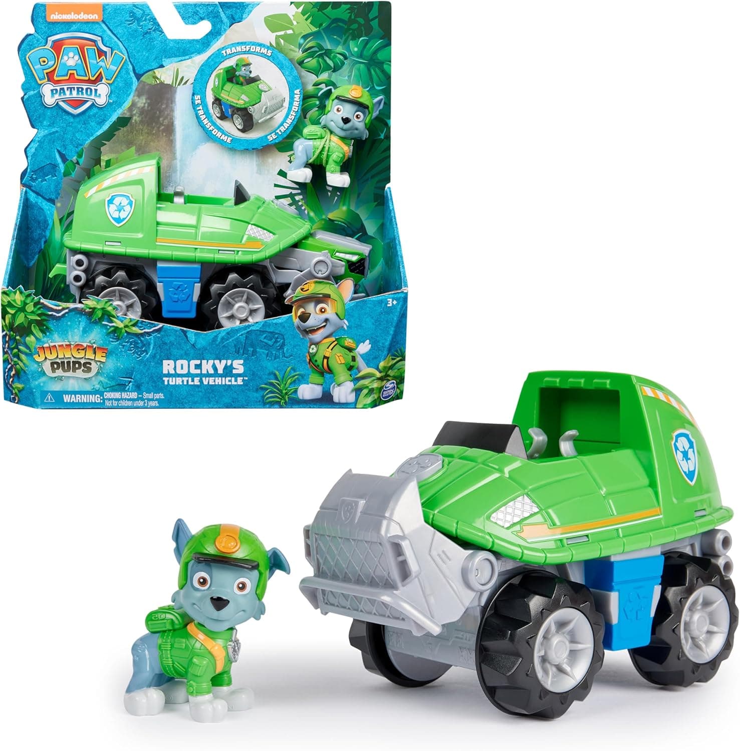 Patrulha Canina - Pack patrulha Canina figura Rocky Jungle PUPS VEÍCULO tartaruga - patrulha canina brinquedos - jogos infantis - 6067763 - brinquedos crianças 3 anos +