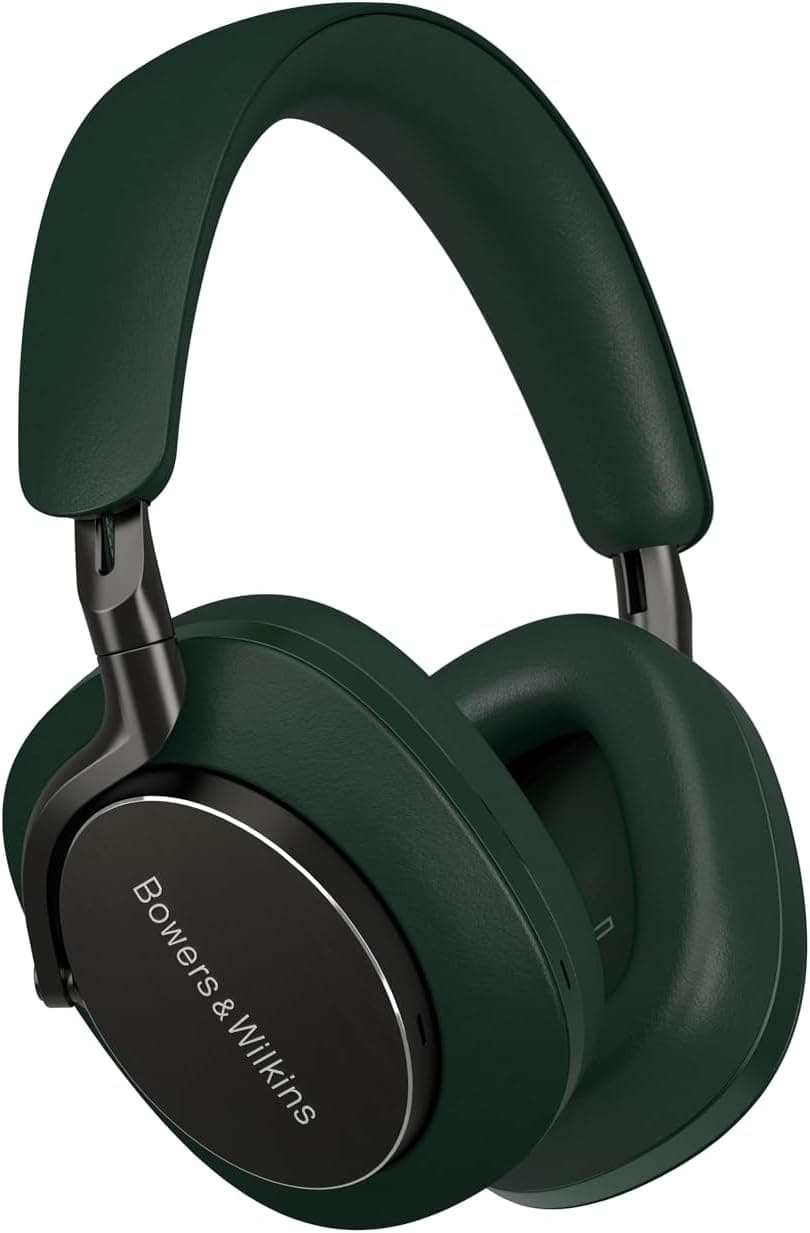 Bowers & Wilkins Px8 Flagship Auriculares sem fios com cancelamento de ruído, com Bluetooth 5.0 e carregamento rápido, 30 horas de reprodução de alta resolução e microfone integrado, verde escuro