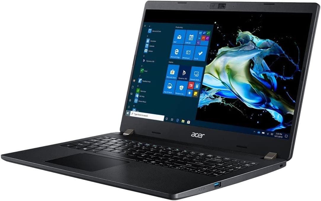 Acer TravelMate P2 TMP215-52-34MS Computador portátil comercial HD de 15,6" (Intel Core i3-10110U, 4 GB RAM, 256 GB SSD, Intel UHD Graphics, Windows 10 Pro) preto - teclado QWERTY Espanhol