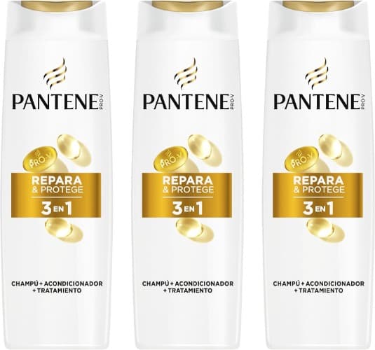 Pantene Pro-V Repara & Protege Champô, Condicionador e Tratamento 3 em 1, Combate ao Instante Sinais de Dano, 300 ml x 3