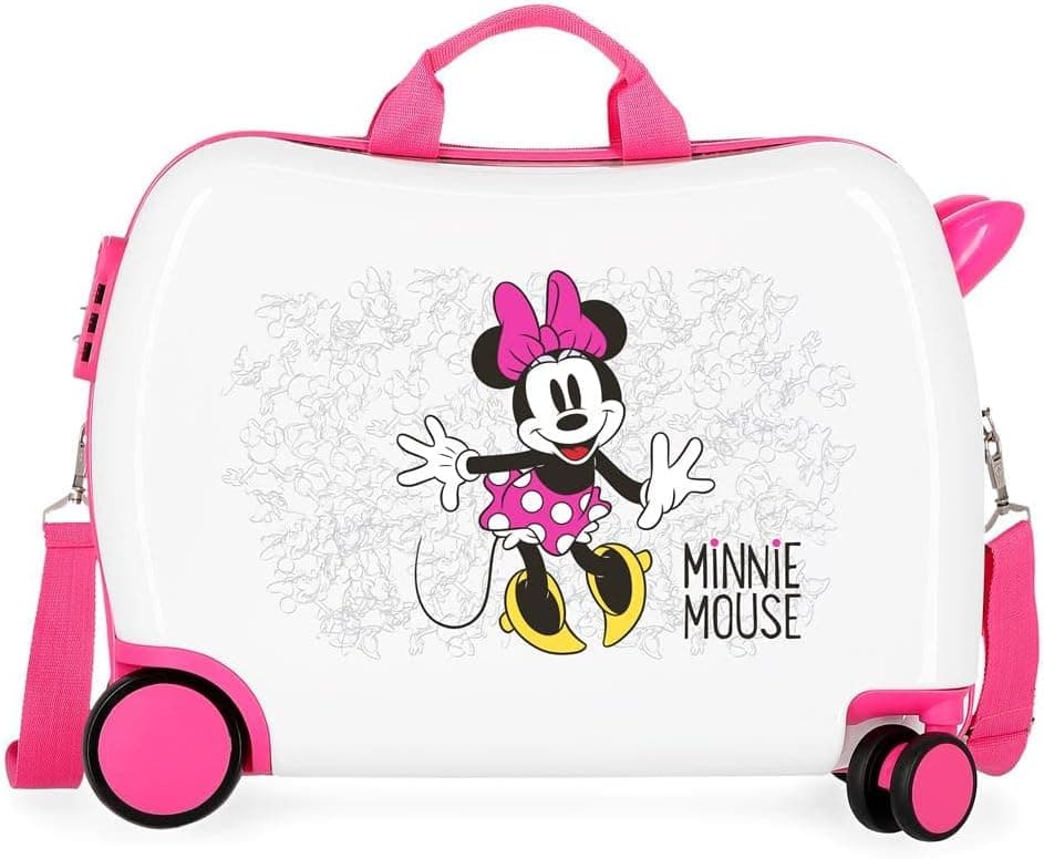 Disney Enjoy The Day | Mala de viagem rosa para crianças com adaptação para trolley