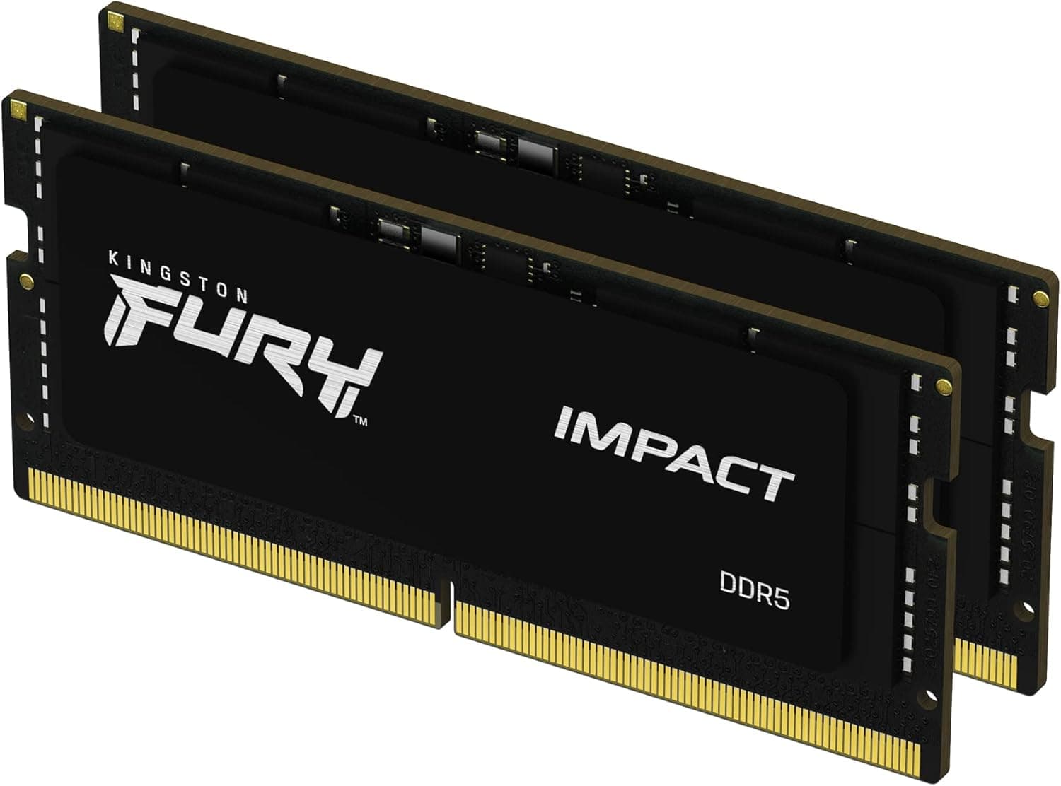 Kingston FURY Impact 32 GB (2 x 16 GB) 4800 MT/s DDR5 CL38 SODIMM memória gamer para portátil kit de 2 - KF548S38IBK2-32