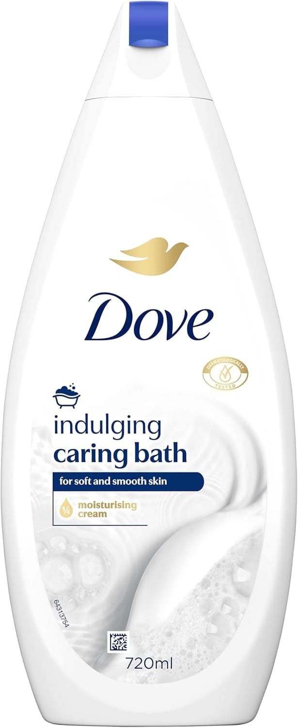 Dove Gel de Banho Cuidado Indulgente | Gel de banho sem fragrância com creme hidratante 720 ml