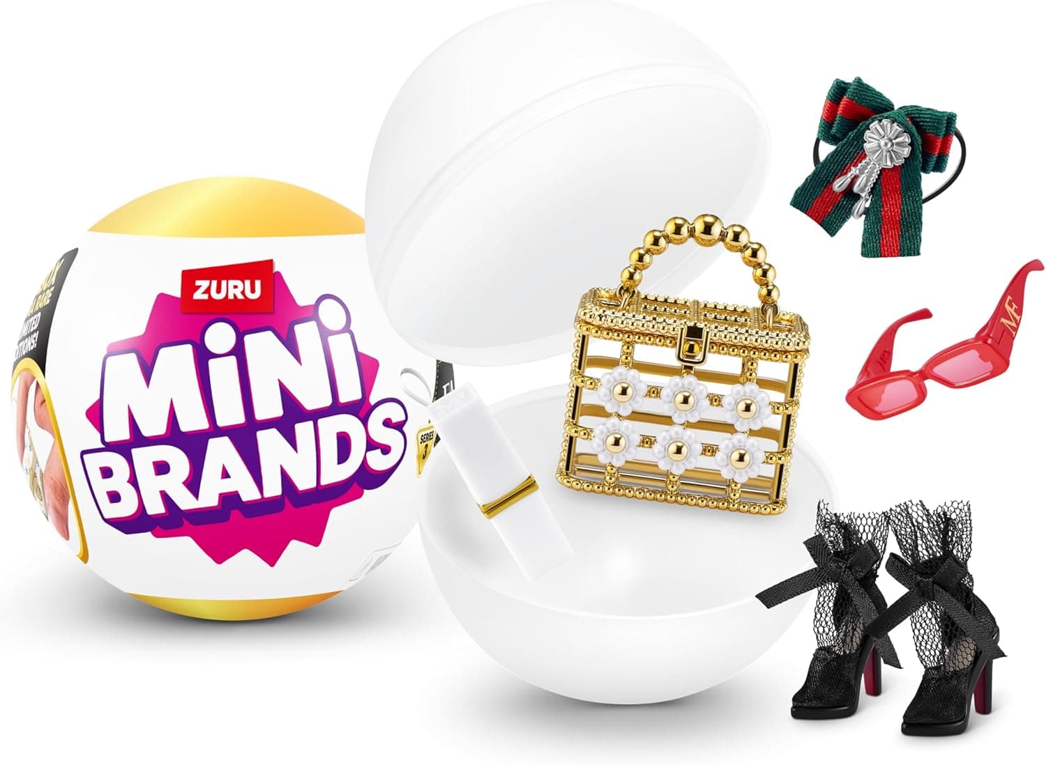 Mini Brands Fashion Series 3, by ZURU Real Miniature Fashion Brands Collectible Toy, 2 cápsulas de 5 Mystery Miniature Brands for Girls, adolescentes, adultos e colecionadores (2 pacotes)