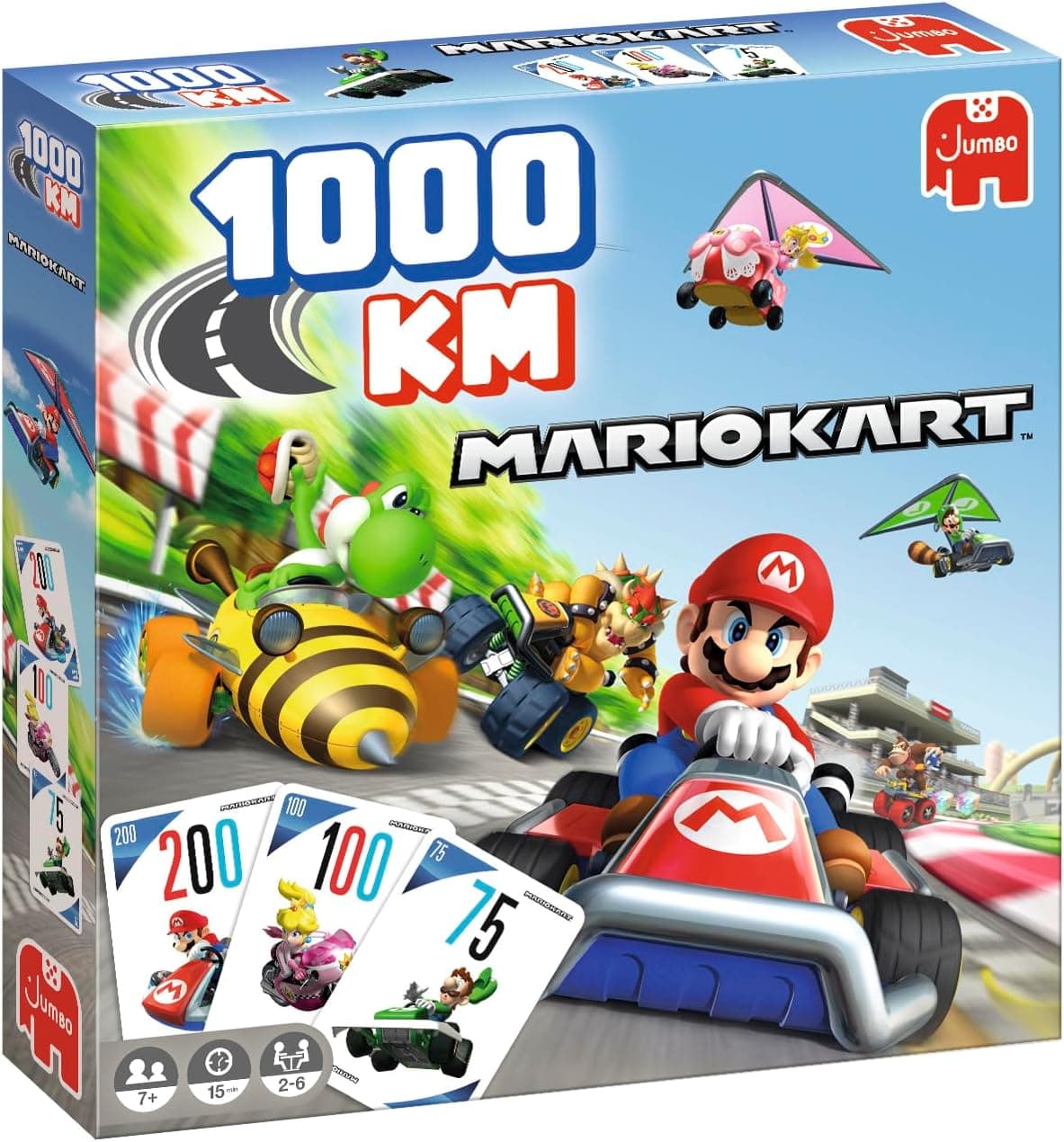 Jumbo - 1000 km Mario Kart, jogo de tabuleiro infantil para crianças, a partir de 7 anos, em espanhol