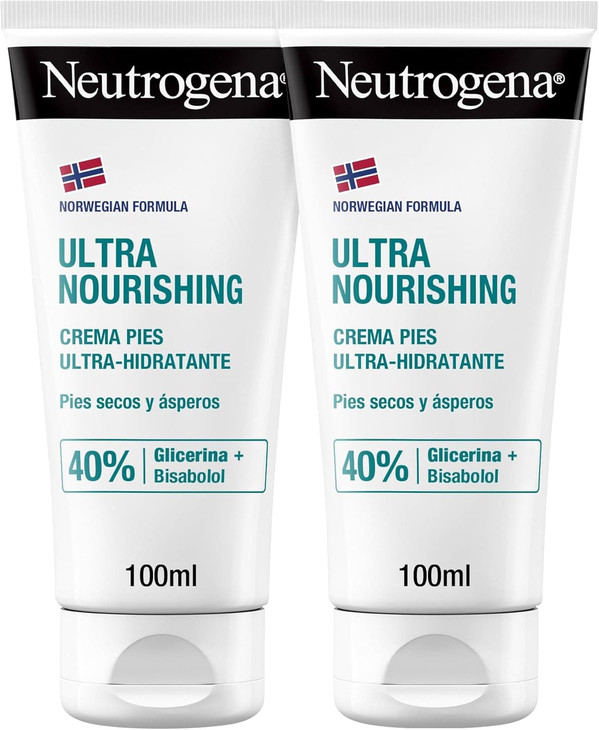 Neutrogena Creme de pés ultra hidratante, pés secos e danificados, 2 x 100 ml