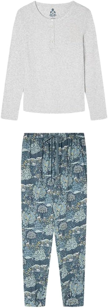 Women'secret Pijama longo Daily Nordic Botanical Pyjamas para mulher