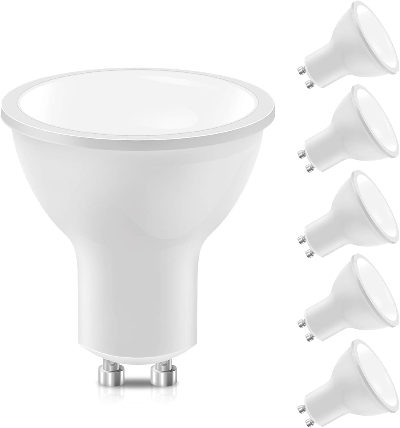 STANBOW GU10 LED branco frio, fonte de luz de 5 W 400 lm, lâmpada de luz branca fria de 6000 K (substitui a lâmpada de halogéneo de 40 W), lâmpada com ângulo de feixe de 120 °, 6 peças