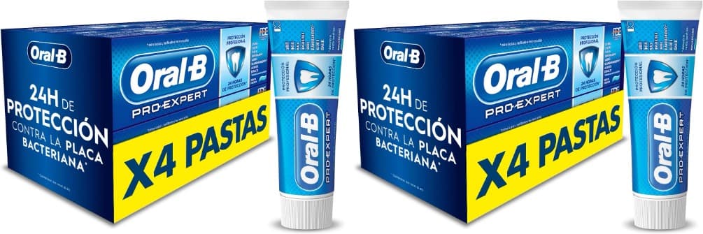 Oral-B Pro-Expert Proteção profissional pasta de dentes, pack poupança 4 x 125 ml, dentífrico que protege contra a placa, sabor à menta fresca