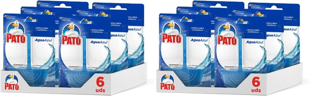 Pato Blue Water Pad | Pastilhas para autoclismo aroma a água azul, 6 unidades