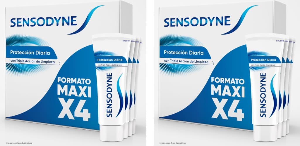 Sensodyne Proteção diária pasta de dentes, alívio para dentes sensíveis, proteção duradoura contra a sensibilidade dentária, 75 ml x 8