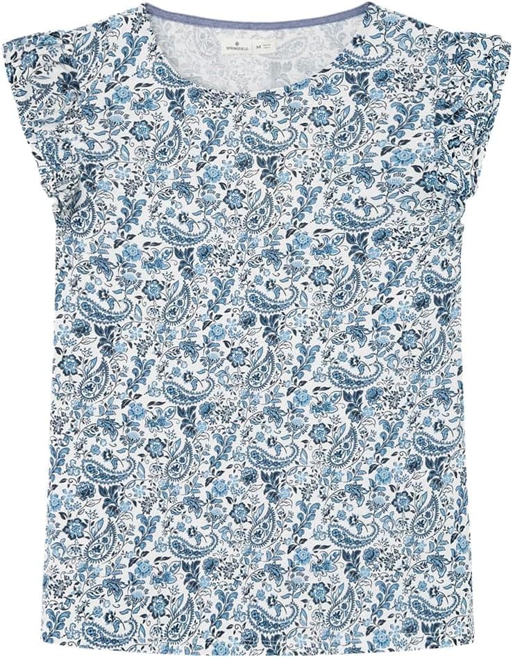 SPRINGFIELD Camiseta Estampada Doble Volante | Top para mulher