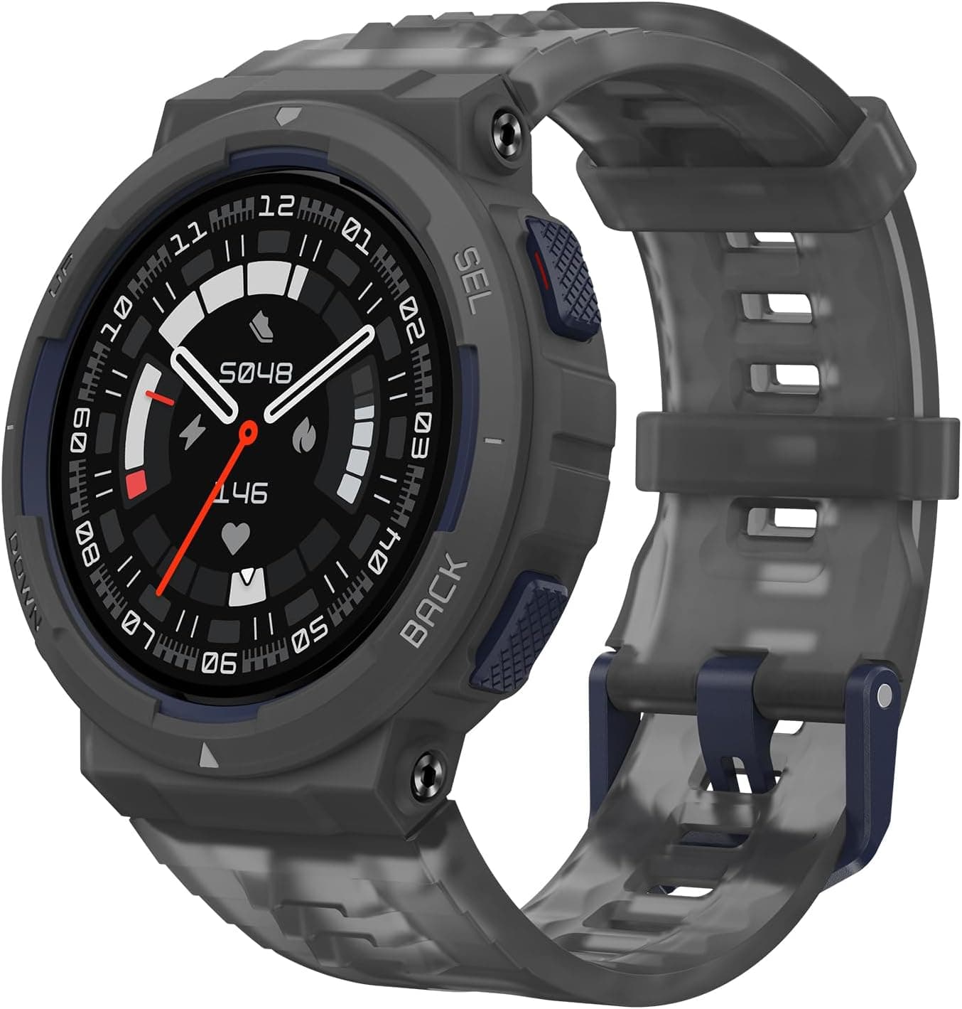 Amazfit Active Edge (46 mm) Smartwatch com design desportivo e de fitness resistente e elegante, GPS, treinador de saúde AI, Sport Outdoor, exercícios e exercícios, bateria de 16 dias, 10 ATM