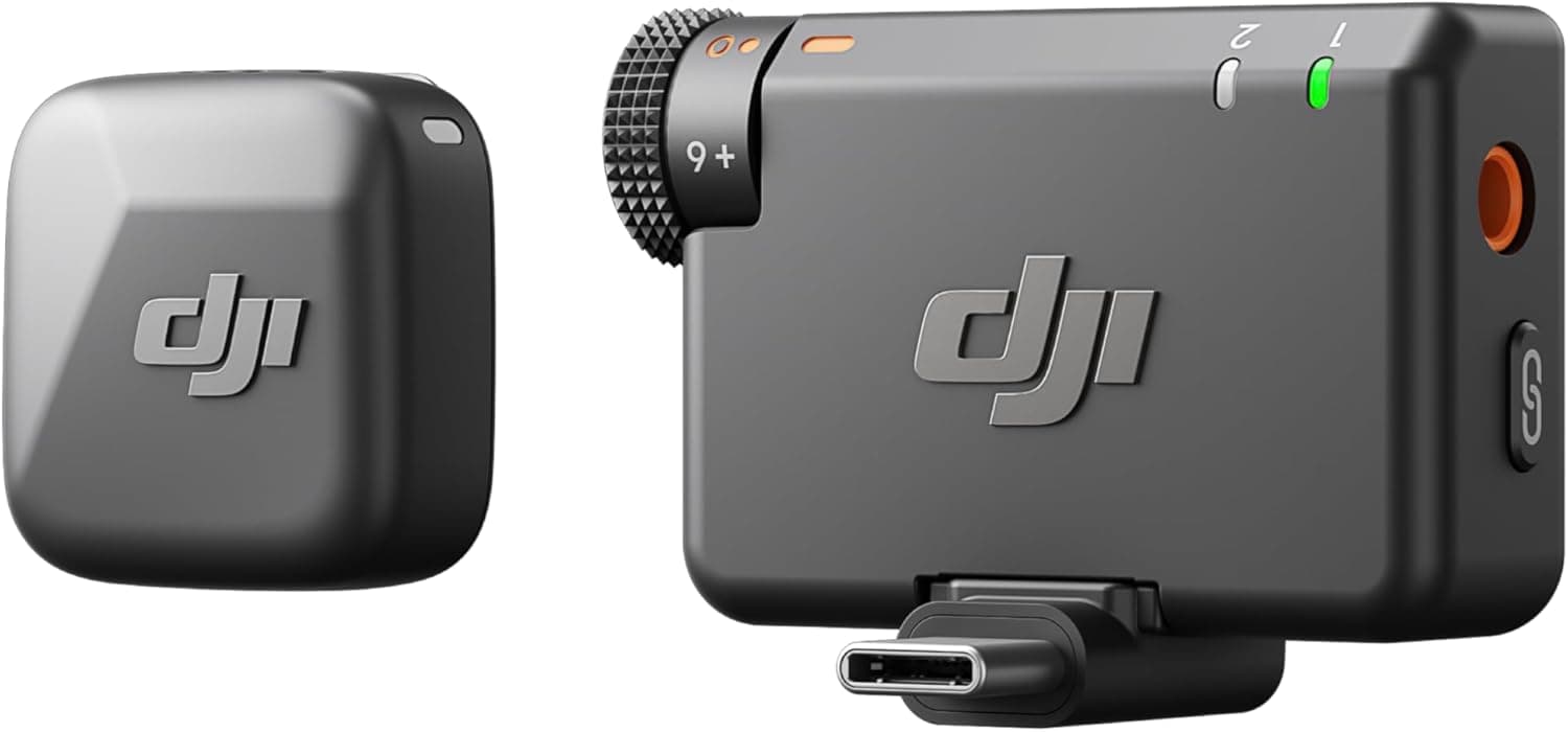 DJI Mic Mini | Microfone sem fios com cancelamento de ruído e alcance até 400 m para câmaras e smartphones