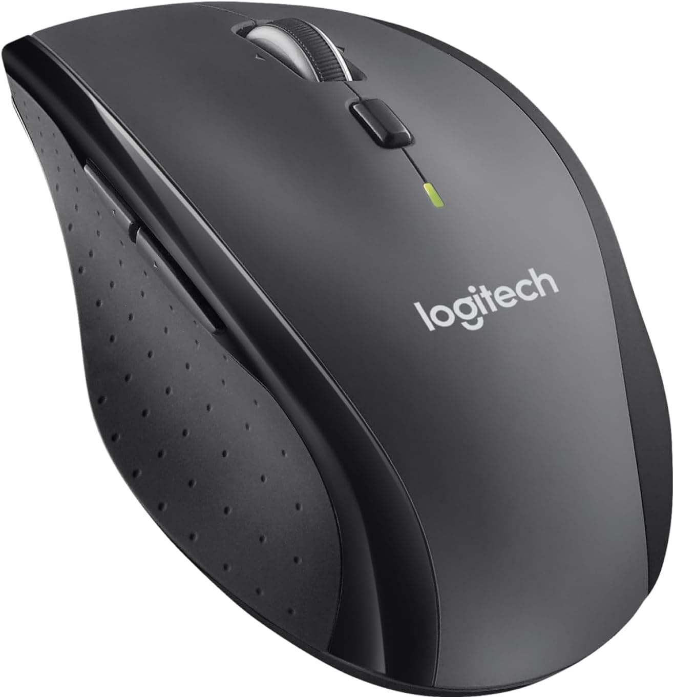 Logitech M705 Maratona rato sem fios, recetor de unificador USB de 2,4 GHz, 1000 DPI, 5 botões programáveis, bateria de 3 anos, compatível com PC, Mac, portátil, Chromebook - cinzento
