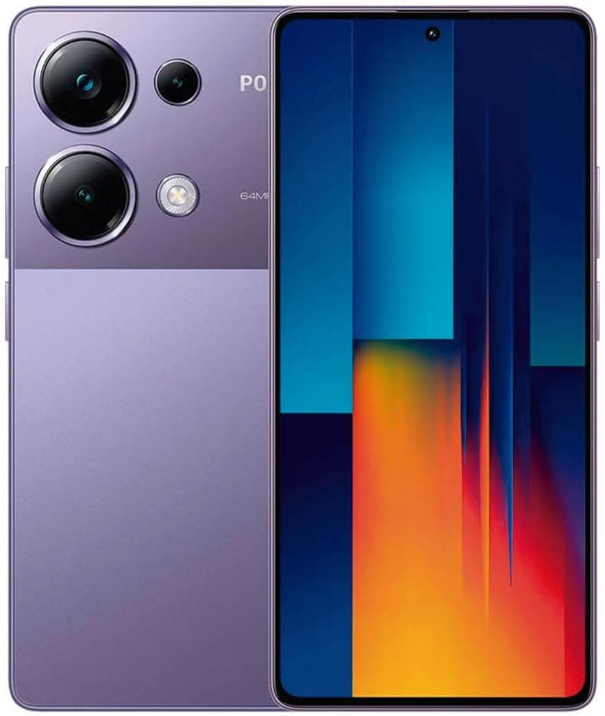 Xiaomi POCO M6 Pro 4G - Smartphone 12 GB RAM 512 GB ROM, MediaTek Helio G99-Ultra, 6,67" FHD+ Flow AMOLED, 120 Hz, câmara 64 MP, 5000 mAh, carregamento 67 W, roxo