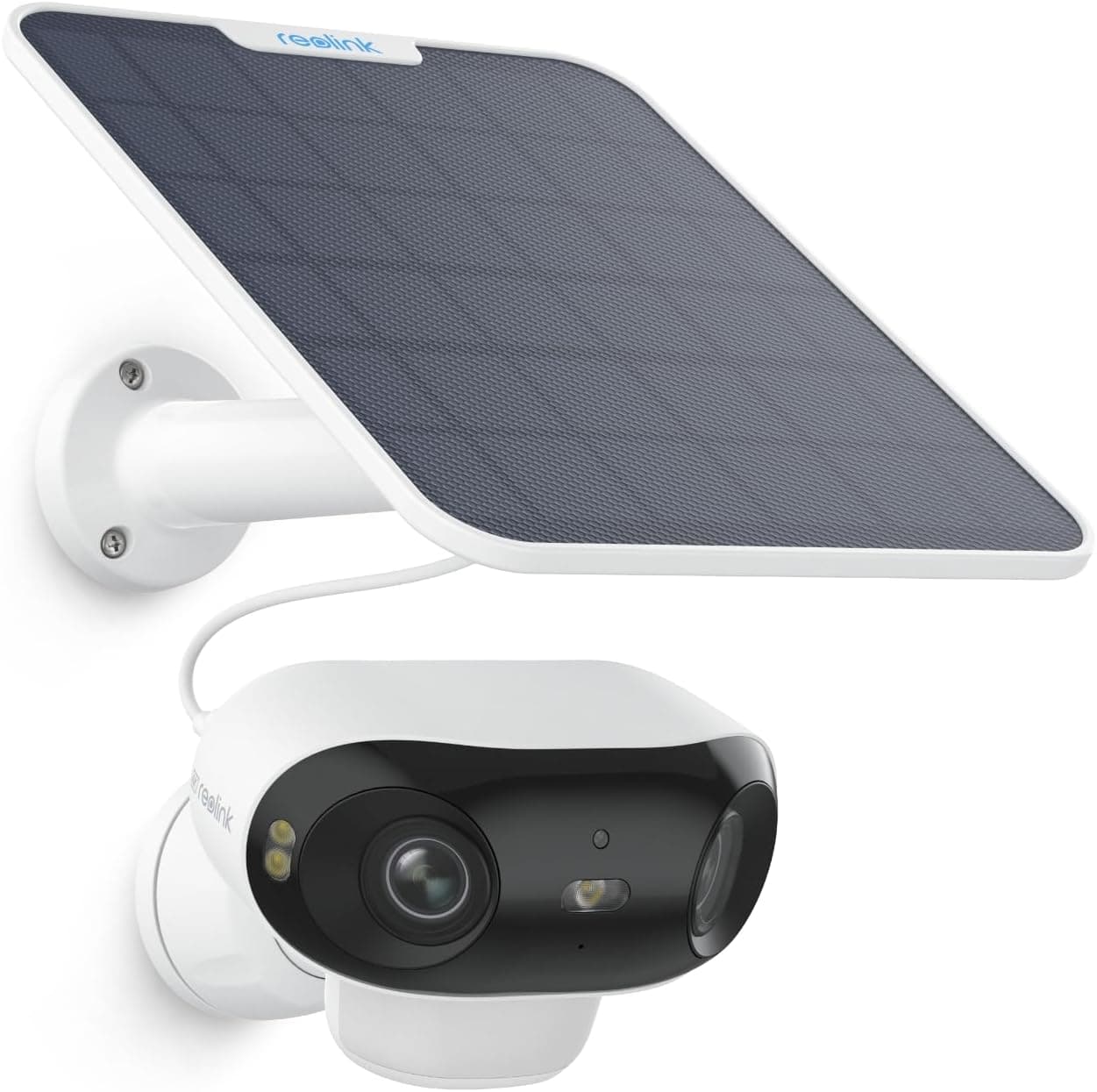 Reolink 4K Câmara de vigilância WiFi exterior solar, visão noturna verdadeira em CorX F1.0, grande ângulo de 180, 8 MP câmara de segurança com 2,4/5 GHz Wi-Fi 6, detecção PIR e AI, Argus 4 Pro painel