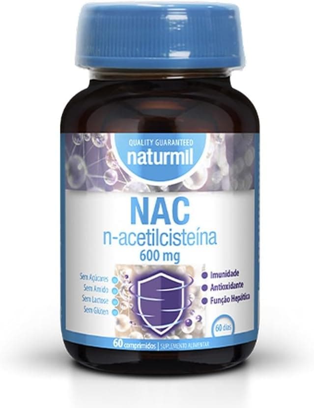 Naturmil NAC N-Acetilcisteína 600 mg - 60 comprimidos, 1 por dia
