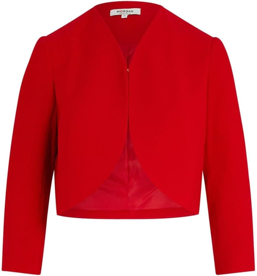 Morgan VELEO.F-1025 | Casaco curto para mulher com design bolero em tecido misto e fecho com gancho oculto