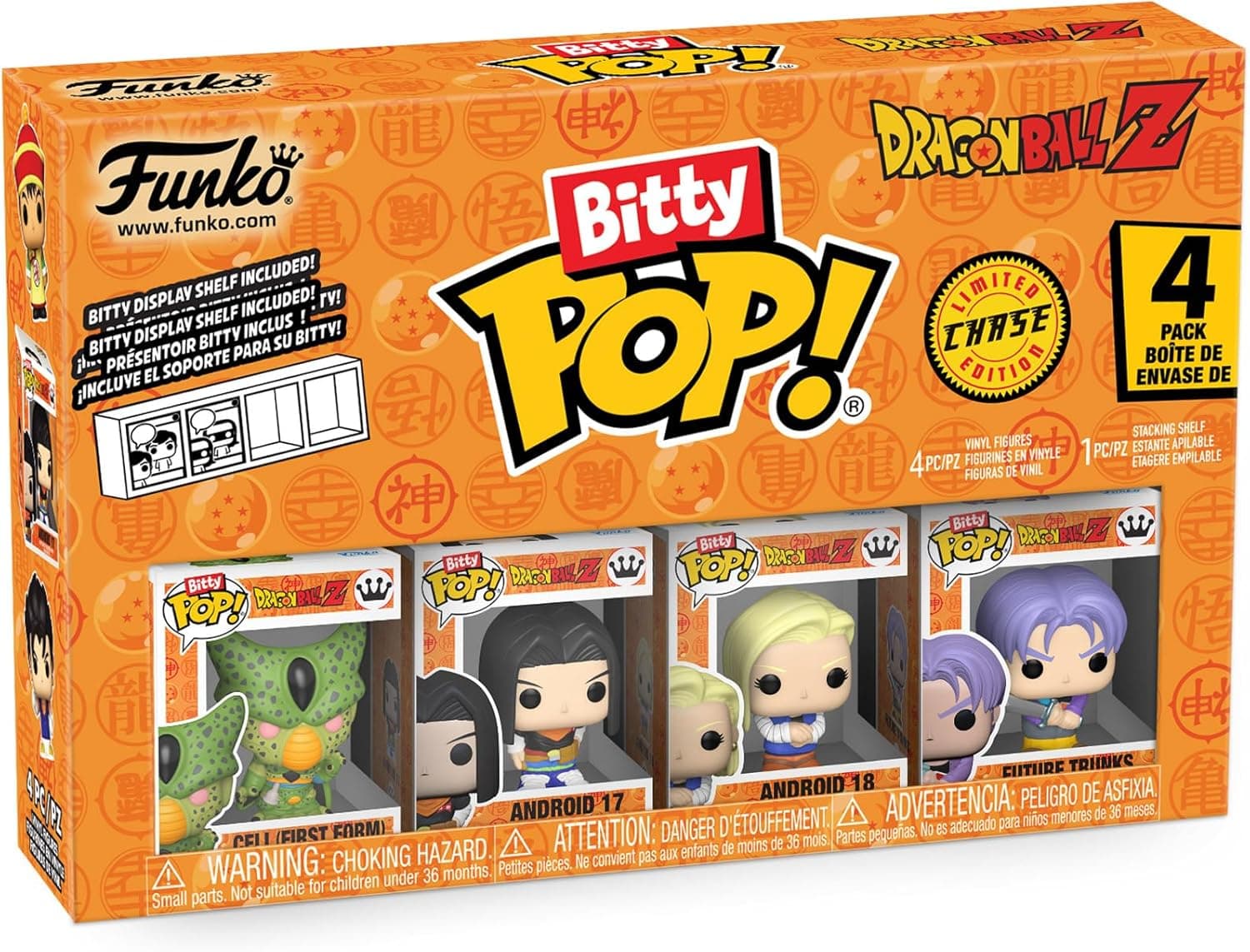 Funko Bitty Pop! DBZ - Frieza 4PK - Frieza 100% Final Form, Super Saiyan Goku First Appearance, Vegeta e uma minifigura misteriosa surpresa - 0,9 polegadas (2,2 cm) - Dragon Ball Z colecionável