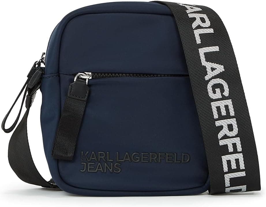 KARL LAGERFELD JEANS Essential Nylon NS CB, body cruzado para homem, cinzento-escuro, Cinzento escuro