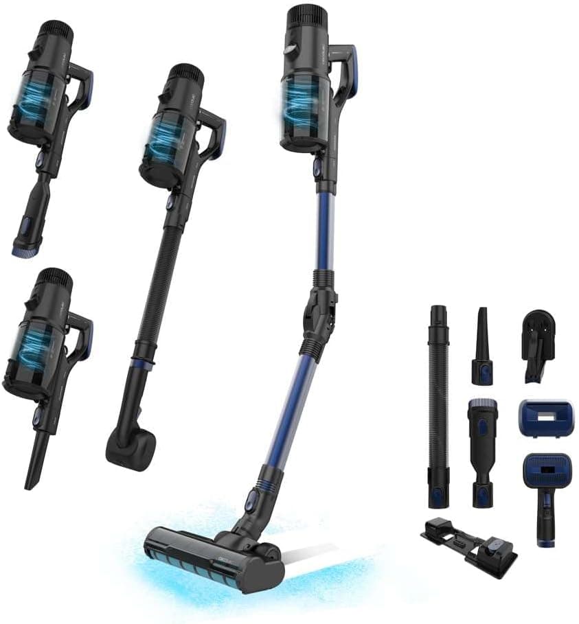 Cecotec Aspirador vassoura sem cabo Conga Rockstar 6500 Century ErgoWet animal. 4 em 1, 630 W, 30 kPa e 100 minutos, escova Jalisco com 200 AW, Water Tank e acessório animais
