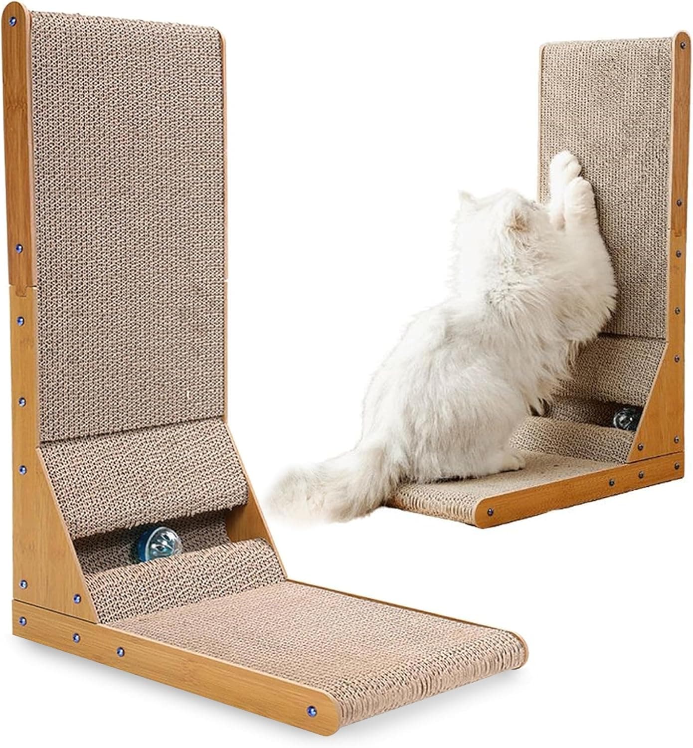 JUPPLIES Cat Scratcher | Arranhador em cartão canelado formato L para gatos de todos os tamanhos