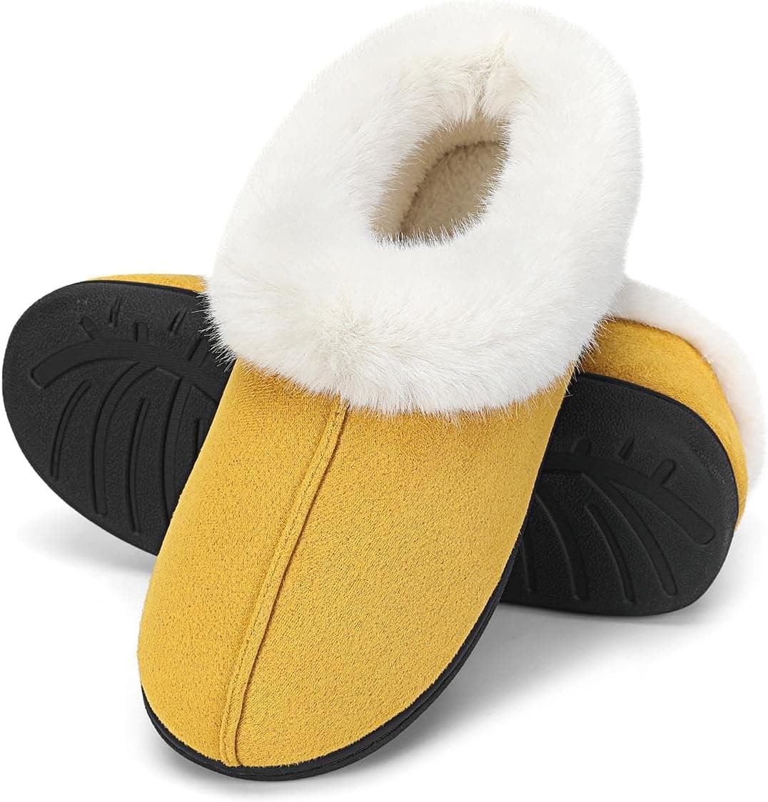 Mishansha Pantufas de inverno com sola antiderrapante e espuma de memória, unissexo - adulto