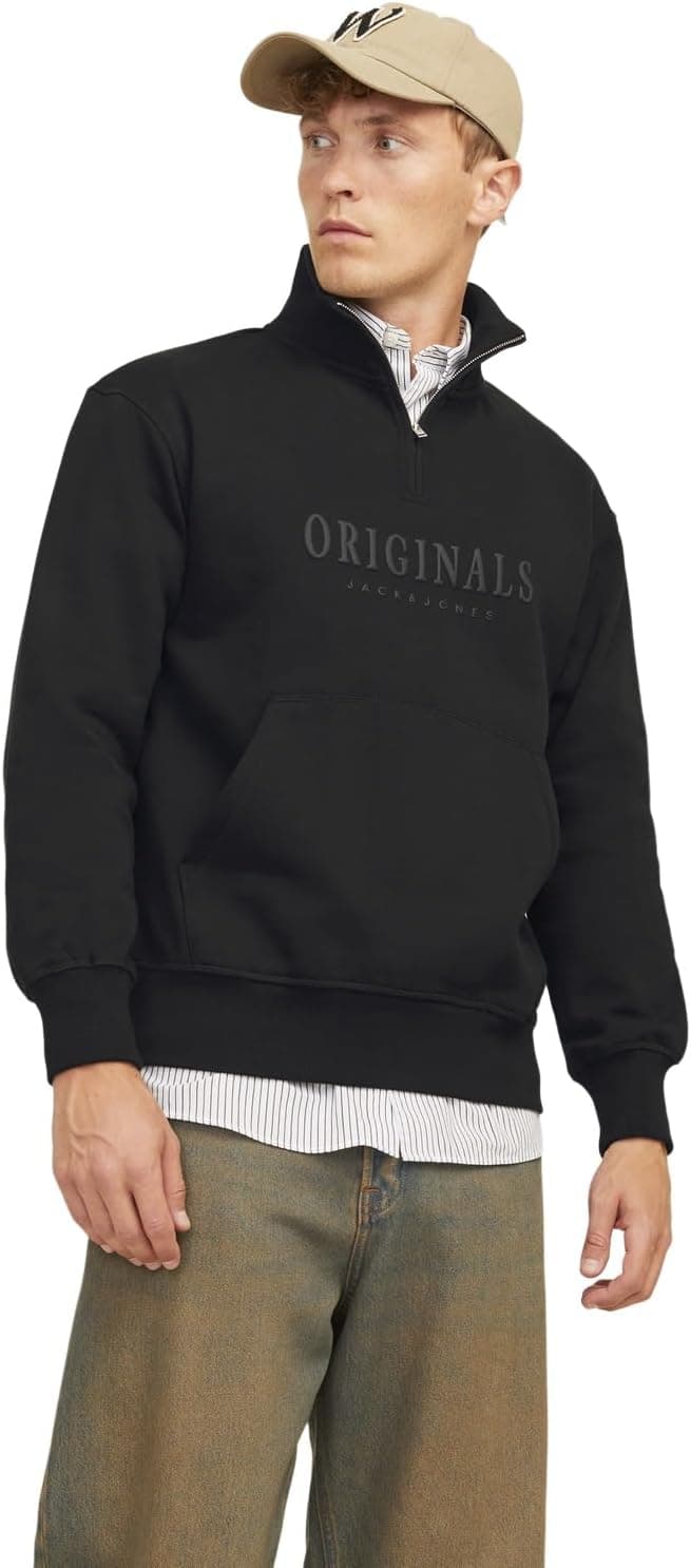 JACK & JONES Jorfrederiksberg Sweat Quarter Zip Sn Camisola para homem