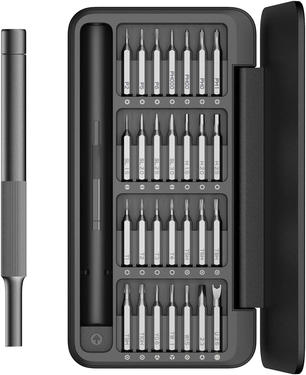 HOTO Chave de fenda de precisão 28 em 1, conjunto manual com magnétizador, kit de ferramentas de reparação para eletrónicos, computadores, relógios e óculos