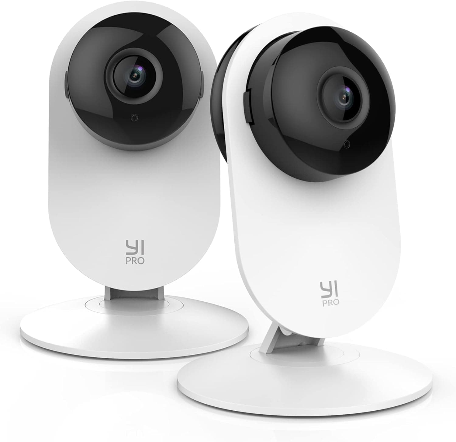 YI Pro 2K Câmaras de vigilância doméstica WiFi 2,4 GHz, IP câmara vigilância bebé cão gato, visão noturna, detecção de movimento, notificações push, compatível com Alexa, 2 peças
