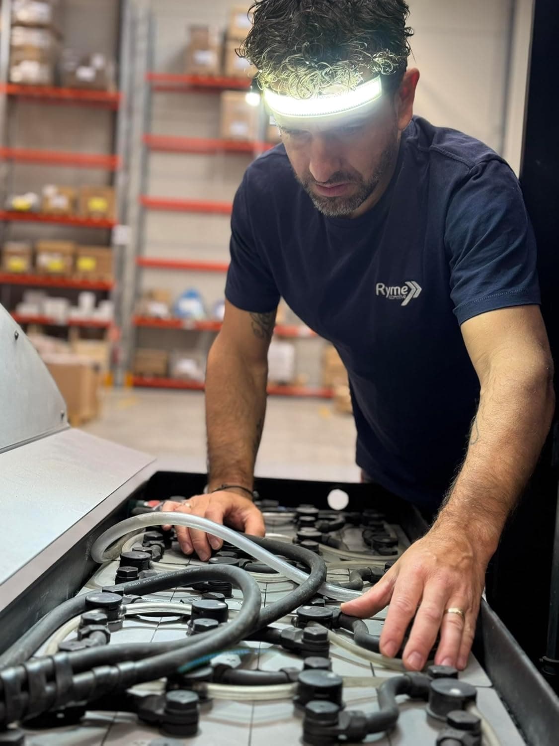 Ryme Automotive Candeeiro frontal LED 500 lúmenes – sensor de movimento, carregamento USB-C, IP54, luz principal COB luz ponteiro 200 Lm, ajustável e ergonómico para trabalho, inspeção e desportos
