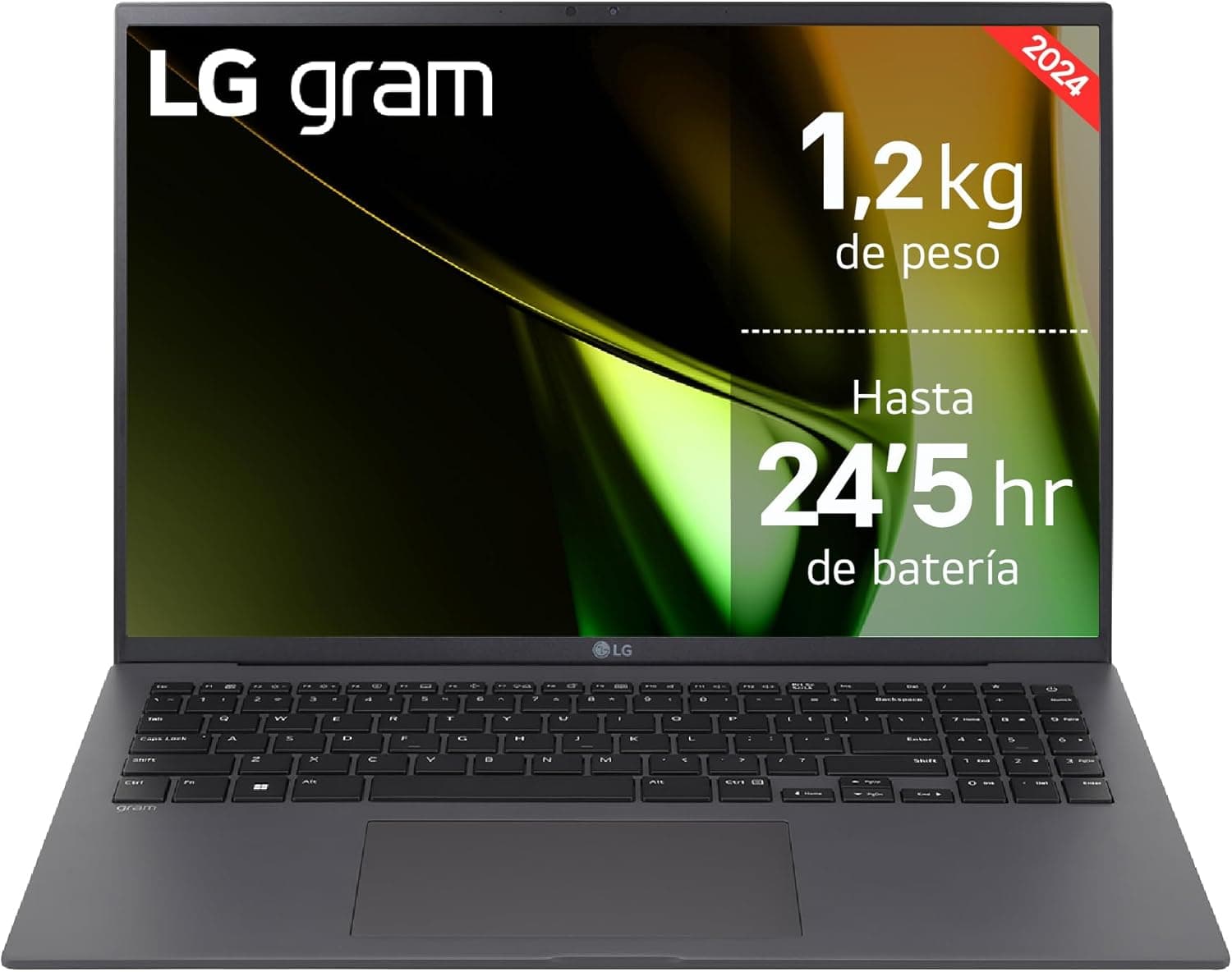LG gram 16Z90S-G.AD89B Computador portátil ultraleve de 40,6 cm (16") 2560x1600, painel IPS, Intel Core Ultra 7, 32 GB RAM, 1TB SSD, 1,199 g, bateria até 24,5 h, W11 Home