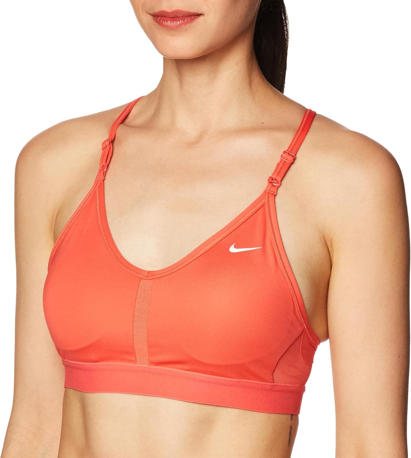 NIKE W Nk DF Indy V-Neck Bra | Top desportivo de suporte leve para mulher
